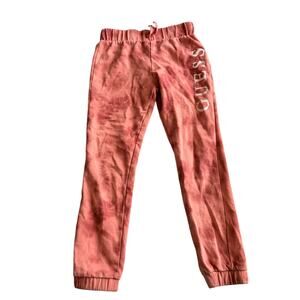 Guess Pink Tie Dye Jogger Sweatpants Girls Size M 10/12